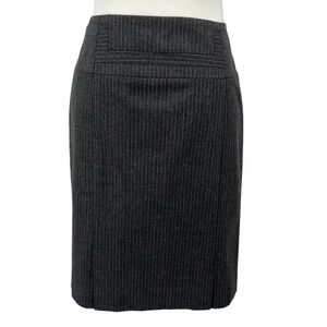 🔴 5 for $25! Antonio Melani Pencil‎ Skirt Gray Pinstripe Business Casual 8